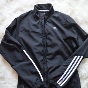 Womens Adidas Medium Windbreaker Black Jacket